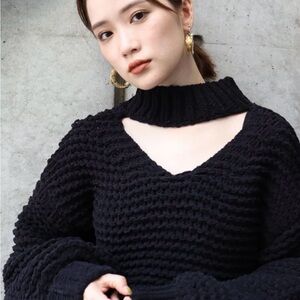 Elegant Black Knit Sweater